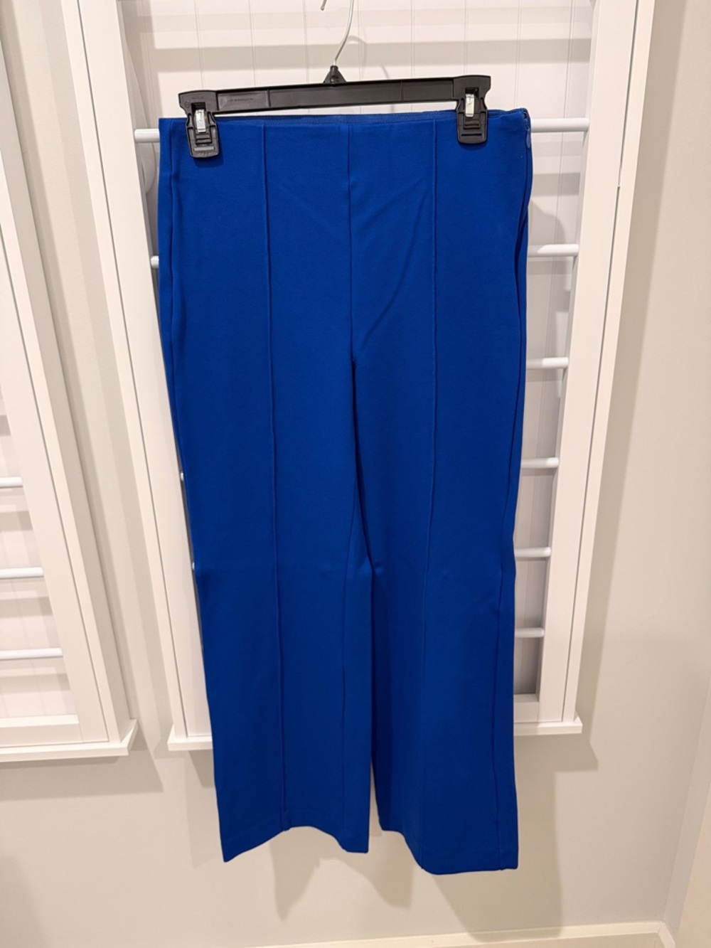 Ann Taylor Bright Blue Side Zip Dress Pants 6 Petite Stretch
